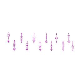 Comet Busters 12 Pcs Reusable Designer Bindis - Purple-5