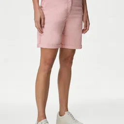 Marks & Spencer Women High-Rise Chino Shorts-image-34