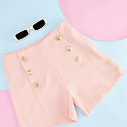 Pantaloons Junior Girls Slip-On Cotton Regular Shorts-image-83