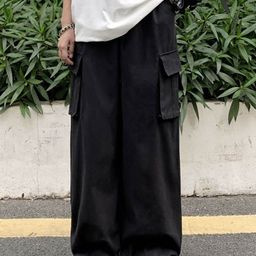 StyleCast x Revolte Men Loose Fit Easy Wash Cargo Styles Wide Leg Trousers-image-25