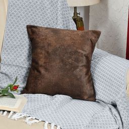 Florida Brown Velvet Square Cushion Cover-33