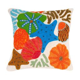 PURINA'S White & Red Embellished Square Cushion Cover-image-105