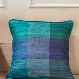 Fabindia Blue & Green Geometric Square Cushion Covers-image-85