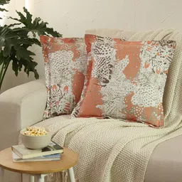 House This Mashak Pink 2 Pieces Printed Cotton Square Cushion Covers-image-84
