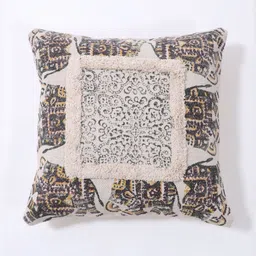 Art Avenue White & Back Ethnic Motifs Square Cushion Covers-image-59