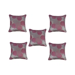 MONKDECOR Pink & Grey 5Pcs Floral Square Cushion Covers-image-20