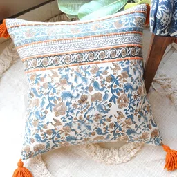 Art Avenue White & Blue Floral Square Cushion Cover-picture-54