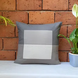 ZEBA Grey & White Geometric Square Cushion Cover-picture-13