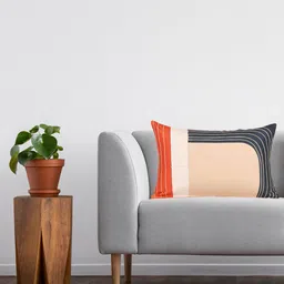 Home Blue & Orange Geometric Rectangle Cushion Covers-image-8