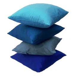 RoyalDeco Blue & Navy Blue Set of 4 Square Cushion Covers-31