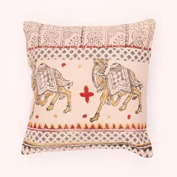 Art Avenue White & Red Ethnic Motifs Printed Square Cushion Cover-picture-39