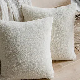 Cottonfry Cream 2 Pieces Square Cushion Covers-12