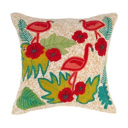 PURINA'S Off White & Red Ethnic Motifs Square Cushion Covers-image-92