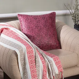 MASPAR Maroon Geometric Square Cushion Covers-21