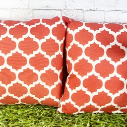 Pink Parrot Orange & White 2 Pieces Ethnic Motifs Square Cushion Covers-image-44