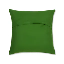 Fabindia Green & Gold-Toned Striped Cotton Silk Square Cushion Covers-image-59