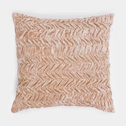 Ritu Kumar Beige Textured Velvet Square Cushion Cover-2