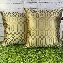 Pink Parrot Yellow 5 Pieces Geometric Square Cushion Covers-image-90