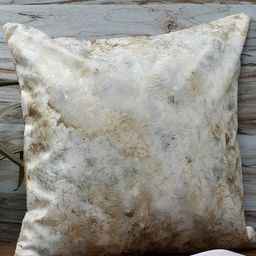MFD HOME FURNISHING Off White & Grey Abstract Velvet Square Cushion Cover-18