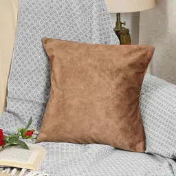 Florida Brown Velvet Square Cushion Cover-54