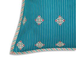 Fabindia Blue & Red Floral Square Cushion Covers-image-25