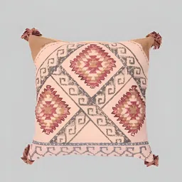 Art Avenue Beige & Blue Embroidered Square Cushion Covers-picture-37