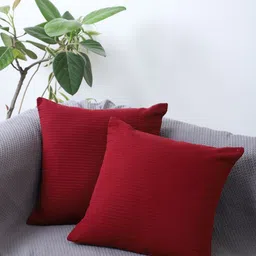 Jamio Firati Red Set of 2 Square Cushion Covers-9