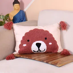 STITCHNEST Rust & Pink Embroidered Rectangle Cushion Covers-25
