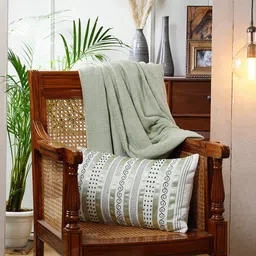 MASPAR Tranquil Essence Adornment Lacery White Embroidered Rectangle Cotton Cushion Cover-image-55