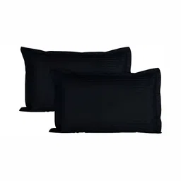 ZESTURE Black 2 Pcs Striped Cushion Covers-53