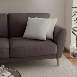 Myntra Elegant Homes Cream-Coloured Set of 2 Square Cushion Covers-36