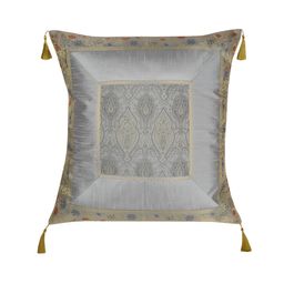 Lal Haveli Grey Ethnic Motifs Square Cushion Covers-image-34