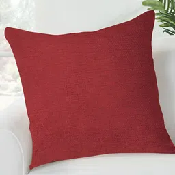 FABURAA Red Square Jute Cushion Covers-picture-14