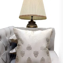 Good Vibes Cream & Beige 3 Pieces Floral Textured Square Cushion Covers-27