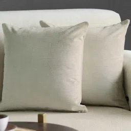 GM Beige Set of 2 Striped Velvet Square Cushion Covers-57