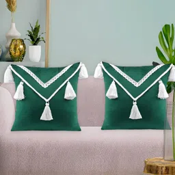 BIRD WING Green 2 Pieces Square Cushion Cover-picture-3