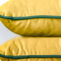 BIRD WING Green Yellow 2 Pieces Square Cushion Covers-image-51