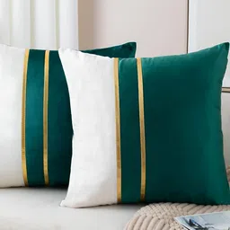 BIRD WING White 2 Pieces Velvet Square Cushion Covers-picture-0