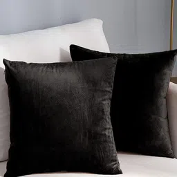AEROHAVEN Black 2 Pcs Reversible Square Cushion Covers-image-12