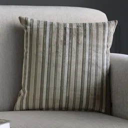 GM Beige Single Striped Velvet Square Cushion Covers-48