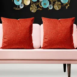 ArtzFolio Red 5 Pieces Abstract Printed Velvet Square Cushion Covers-image-72