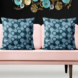 ArtzFolio Grey 5 Pieces Printed Velvet Square Cushion Covers-image-99