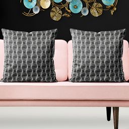 ArtzFolio Black & White 5 Pcs Velvet Square Cushion Covers-image-90