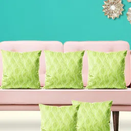 ArtzFolio Green 5 Pcs Velvet Square Cushion Covers-image-67