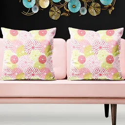 ArtzFolio Pink Printed 5 Pieces Square Cushion Covers-image-15