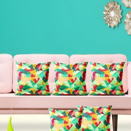 ArtzFolio Green 5 Pieces Abstract Velvet Square Cushion Covers-image-44