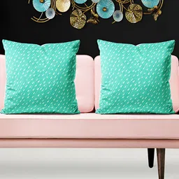 ArtzFolio Green 5 Pcs Velvet Square Cushion Covers-9