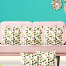 ArtzFolio Green & Blue 5Pcs Abstract Square Cushion Covers-image-60