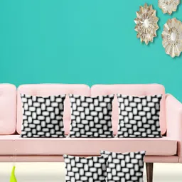 ArtzFolio Black White 5 Pieces Square Cushion Covers-picture-15