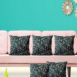 ArtzFolio Green 5 Pieces Abstract Velvet Square Cushion Covers-image-89